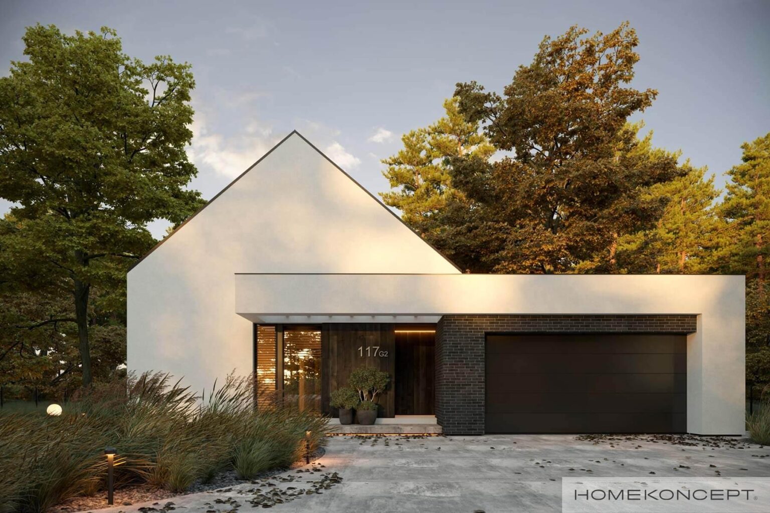 HomeKONCEPT 117 G2 Projekt domu parterowego z garażem - RABAT