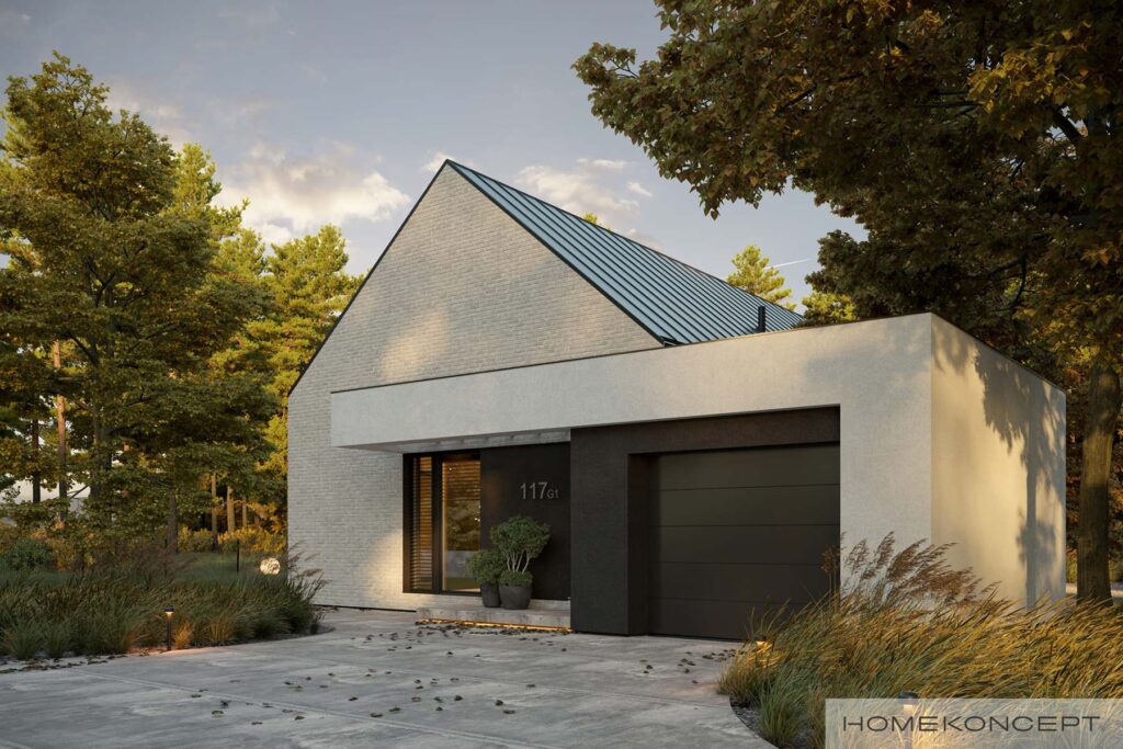HomeKONCEPT 117 G1 Projekt domu parterowego z garażem - RABAT